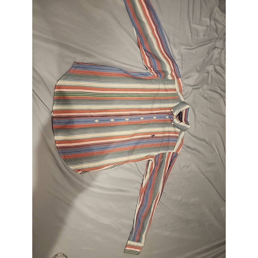 Ralph Lauren Kids Multi Color Long Sleeve Button Collar Fun Striped Small (8/10)